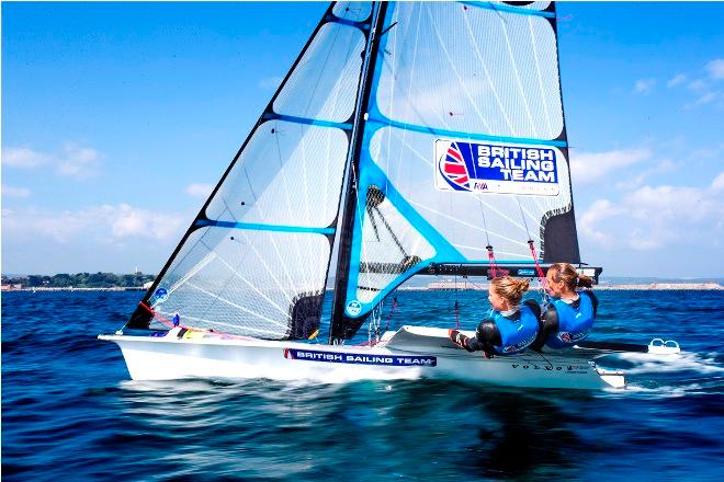 Charlotte Dobson and Sophie Ainsworth sailing - Rio Olympics © Rick Tomlinson / British Sailing Team